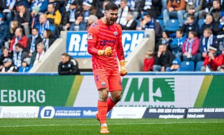Paderborns Torwart Dennis Seimen musste in dieser Saison erst zehn Gegentore hinnehmen – der zweitbeste Wert der Liga. - picture alliance / Pressefoto Rudel