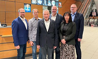 Der Vorstand des Verkehrsvereins Paderborn: Ralf Pahlsmeier (v.l.), Heiko Appelbaum, Dieter Honervogt, Uwe Seibel, Anja Veith und Christian Stork. - Verkehrsverein Paderborn
