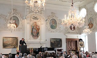 Im Kaisersaal in Schloss Corvey, wo Fallersleben am 1. Mai 1860 Bibliothekar wurde, fand zum 21. Mal die Fallersleben-Rede statt. - Simone Flörke