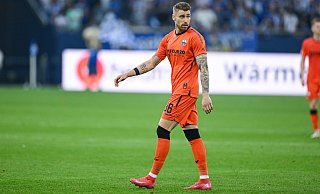 Felix Platte wurde nach seiner Einwechslung auf Schalke mit lauten Rufen seines Namens empfangen. - Teresa Kroeger