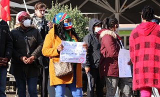 Auf dem Alten Markt legten die Demonstranten einen Stopp ein. - David Knapp