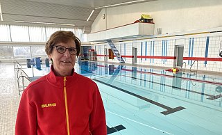 Rosemarie Kellermeier von der DLRG-Löhne hofft auf einen schnellen Neubau des Hallenbads - Dirk Windmöller