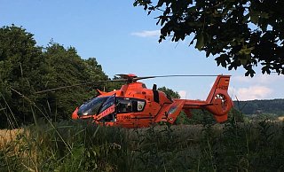 Christoph 13 flog den Mann ins Klinikum. - Feuerwehr Vlotho