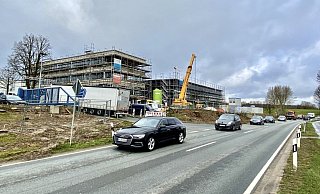 An dieser Stelle in Schweicheln-Bermbeck wird die B61 (früher B239) gesperrt. - Alexander Jenniches