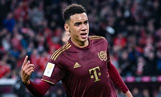 Jamal Musiala von München jubelt über sein Tor. - Sven Hoppe/dpa