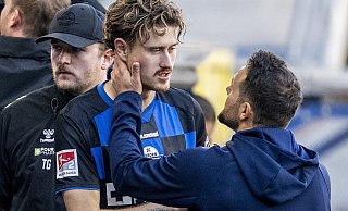 Der Gesundheitszustand von Calvin Brackelmann (vorne l.) bereitete SCP-Coach Ralf Kettemann in den vergangenen Wochen Sorgen. Doch nun ist sein Schützling endlich wieder schmerzfrei. - Picture Alliance