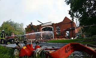 Das Bauernhaus in Bünde-Spradow brannte auf die Grundmauern nieder. - Katharina Eisele