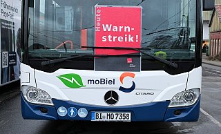 Busse und Bahnen bleiben am Freitag, 14. Februar, in Bielefeld stehen. 24 Stunden werden die Mobiel-Beschäftigten streiken. - BARBARA FRANKE