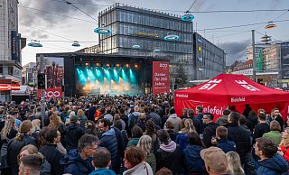 Die "Mighty Oaks" am Mittwochabend auf dem Leineweber-Markt. - Oliver Krato