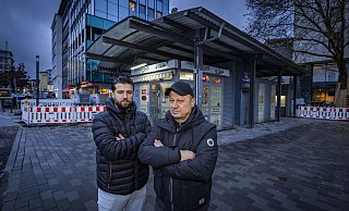 Die Familie Borto war bis zuletzt Pächter des Kesselbrink-Kiosks vor der Volksbank (Höhe Wilhemstraße). - Sarah Jonek