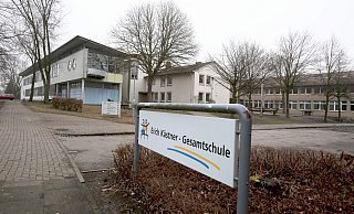 An der Erich-Kästner-Gesamtschule wurde zuletzt eine Kritzelei entdeckt, die einen Bombenanschlag ankündigt. - Gerald Dunkel