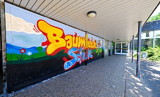 Die Baumheideschule, Bielefelds letzte Hauptschule, ist seit 2022 Geschichte. Die Räume werden nun von der Realschule am Schlehenweg genutzt. - Peter Unger