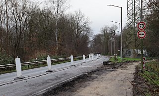 Die Bauarbeiten an der Bünder Straße gehen in die Winterpause. - Judith Gladow