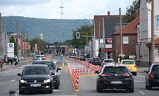 Der Umbau der Mindener Straße soll zumindest zum Teil über den Bau des Radschnellweges finanziert werden, so hofft die Stadt Bad Oeynhausen. - Ulf Hanke