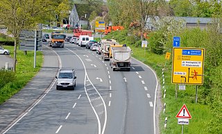 Zwischen Herforder Klaerwerk und Fullenbruchstraße soll die B61 auf 1,5 Kilometer vierspurig ausgebaut werden. Die Arbeiten werden rund vier Jahre dauern. - Ralf Bittner