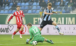 Ex-Armine Nicklas Shipnoski (r.), der jetzt für Waldhof Mannheim spielt, wird gegen den DSC doppelt motiviert sein. - IMAGO/Steinsiek.ch