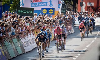 Nach Schwäbisch Gmünd kamen viele Auswärtige und Einheimische, um die Deutschland-Tour und die Rennradfahrer zu feiern. - ASO Germany GmbH