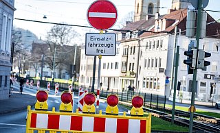 Die vielbefahrene Kreuzstraße könnte ab 2028 für die Umbauarbeiten zeitweise wieder voll gesperrt werden. - Barbara Franke