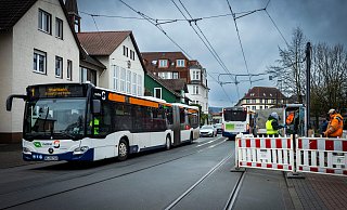 Der Schienenersatzverkehr auf der Linie 1 in Bielefeld ist nicht mehr nötig - Sarah Jonek
