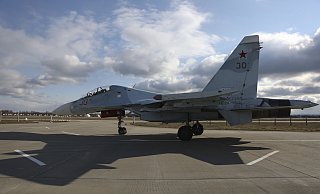 Ein russisches Suchoi Su-30 Kampfflugzeug (Symbolfoto) habe den litauischen Luftraum verletzt, meldet der baltische Staat. - Vitaliy Timkiv/AP/dpa Ein russisches Suchoi Su-30 Kampfflugzeug (Symbolfoto) habe den litauischen Luftraum verletzt, meldet der baltische Staat. - Vitaliy Timkiv/AP/dpa