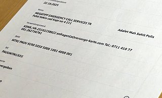 Dieser Kontoauszug zeigt die Abbuchung der Firma Megatipp Emergency Call Services. Als Verwendungszweck wird die von dem Untermehmen angebotene "Vorsorge-Karte" angegeben. - Roland Thöring