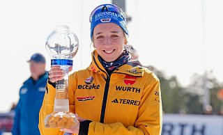 Franziska Preuß gewinnt den Gesamtweltcup. - Terje Pedersen/NTB/dpa