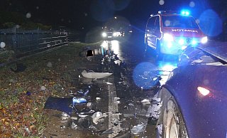 Der Ort der heftigen Kollision. - Polizei Minden-Lübbecke