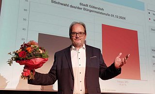 Wahl-Sieger in Gütersloh: Matthias Trepper (SPD) kann sich gegen Konkurrent Henning Matthes von der CDU durchsetzen. - Andreas Frücht