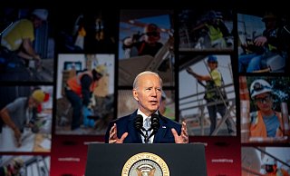 US-Präsident Joe Biden tritt 2024 wieder an - und wird wohl von seinem Vorgänger Donald Trump herausgefordert. - Andrew Harnik/AP/dpa