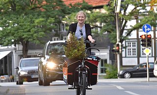 Amelie Förster überzeugte die Juroren mit ihrem Namensvorschlag „GusTaf" – ausgeschrieben: „Gütersloher und Stahlrossfans transportieren alles auf’m Fahrrad". - Jens Dünhölter