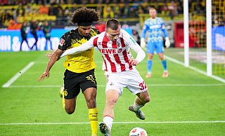 Glücklos gegen Köln: Karim Adeyemi (l). - Bernd Thissen/dpa