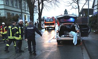 Hier auf der Bahnhofstraße in Enger ereignete sich der tödliche Verkehrsunfall. - Ekkehard Wind