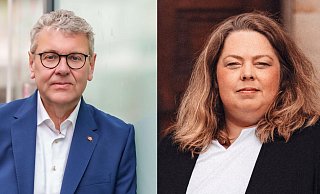 Meinolf Haase (CDU) holte die meisten Stimmen. Er tritt in 14 Tagen gegen Ilka Kottmann (SPD) in der Stichwahl an. - CDU Lippe/SPD Lippe