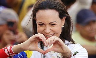 Die venezolanische Oppositionsführerin María Corina Machado. (Archivbild) - Jesus Vargas/dpa