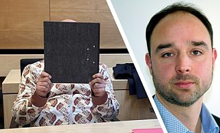 Staatsanwalt Christopher York (rechts) bezeichnet den Angeklagten als tickende Zeitbombe. - Patrick Schwemling/Jens Reichenbach