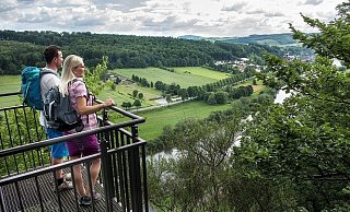 Der Blick vom Weser-Skywalk bei Bad Karlshafen ist atemberaubend. - Teutoburger Wald Tourismus