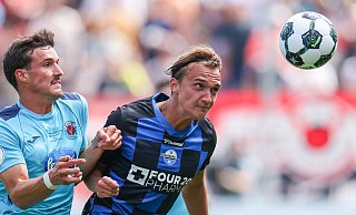 Luis Engelns (rechts) wurde erneut für die anstehenden Länderspiele mit der deutschen U19-Nationalmannschaft nominiert. - picture alliance/dpa