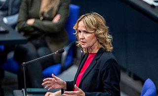 «Klimaschutz und Klimavorsorge verursachen Kosten. Aber wenn wir das unterlassen würden, wären die Kosten ein Vielfaches höher»: Steffi Lemke. - Melissa Erichsen/dpa