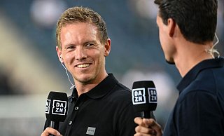Sandro Wagner (l) und Benjamin Glück sind nach Medienberichte als Co-Trainer des designierten Bundestrainers Julian Nagelsmann im Gespräch. - Federico Gambarini/dpa