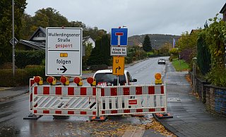 Kleiner Fehler: Über die Wulferdingsener Straße wird der Verkehr umgeleitet. Gesperrt ist die Bergkirchener Straße. - Justus Rahn