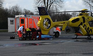 Der Rettungshubschrauber Christoph 8 rückte extra aus Lünen aus. - Andreas Eickhoff