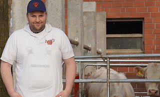 Metzgermeister Manuel Wecker und seine Rinder auf seinem Hof in Hövelhof. - Felix Schwien