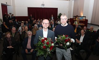 Christian Antl (l.) ist der Bürgermeisterkandidat der SPD. Er siegte bei der Wahl im Alten Wartesaal gegen Daniel Schneider. - Dirk Windmöller