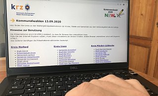 Über die Internetseite des Kommunalen Rechenzentrums Minden-Ravensberg/Lippe konnten am Wahlabend über Stunden keine Wahlergebnisse abgerufen werden. - Carolin Nieder-Entgelmeier