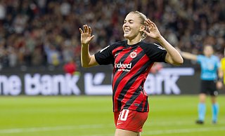 Laura Freigang trifft für Frankfurt gegen Freiburg. - Jürgen Kessler/dpa