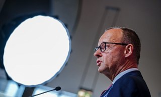 Beim Bürgergeld seien Kompromisse schwierig, meint CDU-Chef Friedrich Merz. - Kay Nietfeld/dpa