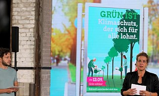 Landesvorsitzende Banaszak und Neubaur: "Schon lange Vollsortimenter". - picture alliance/dpa