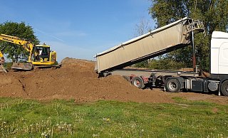 Auf der Baustelle für die neue BMX-Bahn geht es voran – wenn auch derzeit pandemiebedingt nur langsam. - Thorsten Vollmer