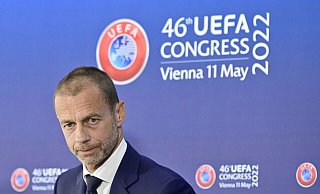 UEFA-Präsident Aleksander ?eferin äußerte sich zum Kuss-Skandal um den spanischen Verbandschef. - Hans Punz/APA/dpa