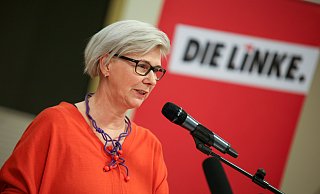 Elke Süsselbeck sprach beim Jahresauftakt der Linken. - Niklas Tüns